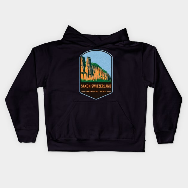 Saxon Switzerland National Park Kids Hoodie by JordanHolmes